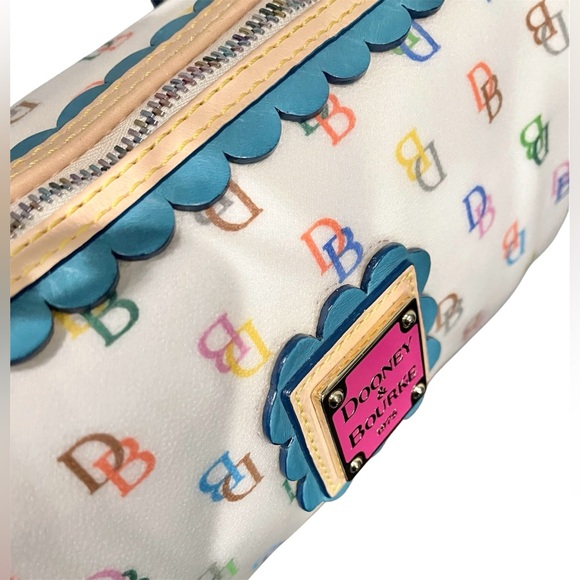 DOONEY & BOURKE VINTAGE Y2K MULTICOLOR RAINBOW MONOGRAM BARREL SHOULDER BAG - Picture 10 of 11